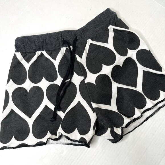 Heart Sweatpants Shorts Size Small Cotton Pants Festival Handmade Upcycled Flow - Picture 8 of 12